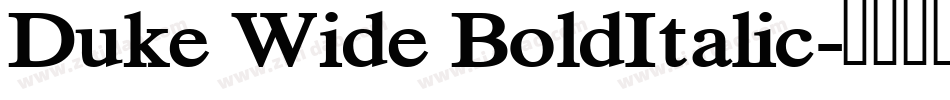Duke Wide BoldItalic字体转换
